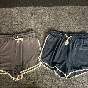 Gray and Navy Athletic Shorts Set